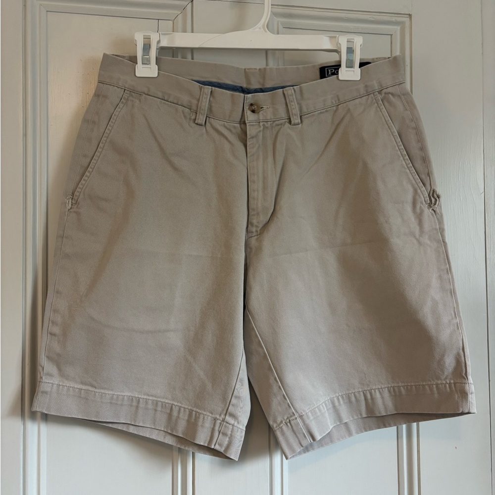 Ralph Lauren Men's Khaki Flat-Front Chino Shorts